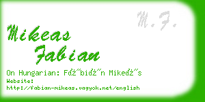 mikeas fabian business card